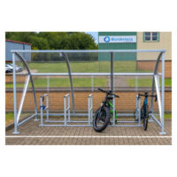 10 bike cycle shelter with cycle racks and free delivery