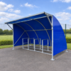 side view of 10 bike cycle shelter