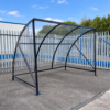 Urbanfab 8 Person Smoking Shelter with black powder coated frame