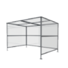 smoking shelter side view PETG and hot dip galvanised