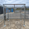 Lancaster slimline smoking shelter front profile.