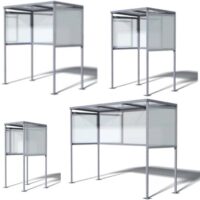 Slimline range of smoking shelters