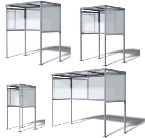 Slimline range of smoking shelters