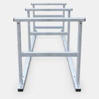 hot dip galvanised cycle racks for secure cycle shelter storage