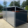 Lindisfarne wheelie bin store side view