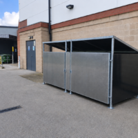 pent 3500 hot dip galvanised aluminium commercial bin store