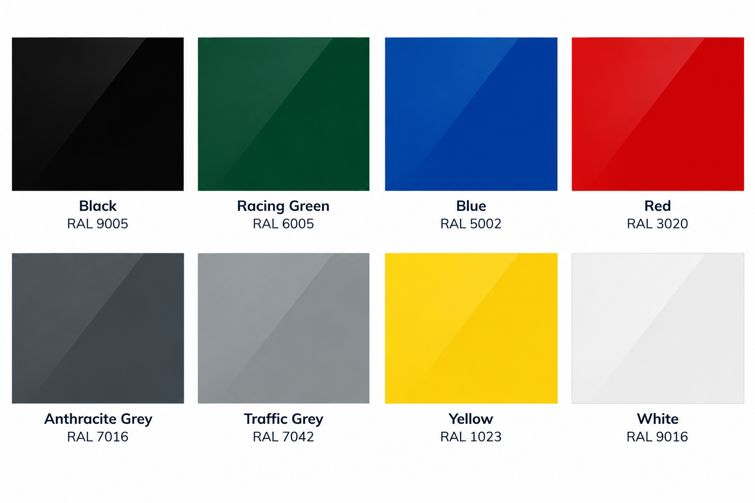 Skybond ACM shelter panel colour options
